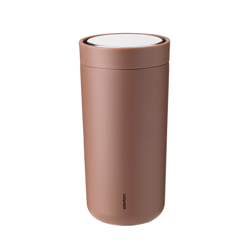 To Go Click Edelstahl Doppelwand Thermobecher, 0,4 l. Soft rust Stelton