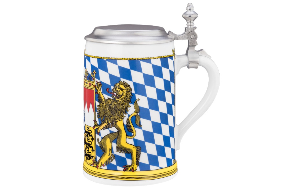 Bierkrug mit Deckel 408 0,75 l Zusatzsortiment Bayern Seltmann Weiden