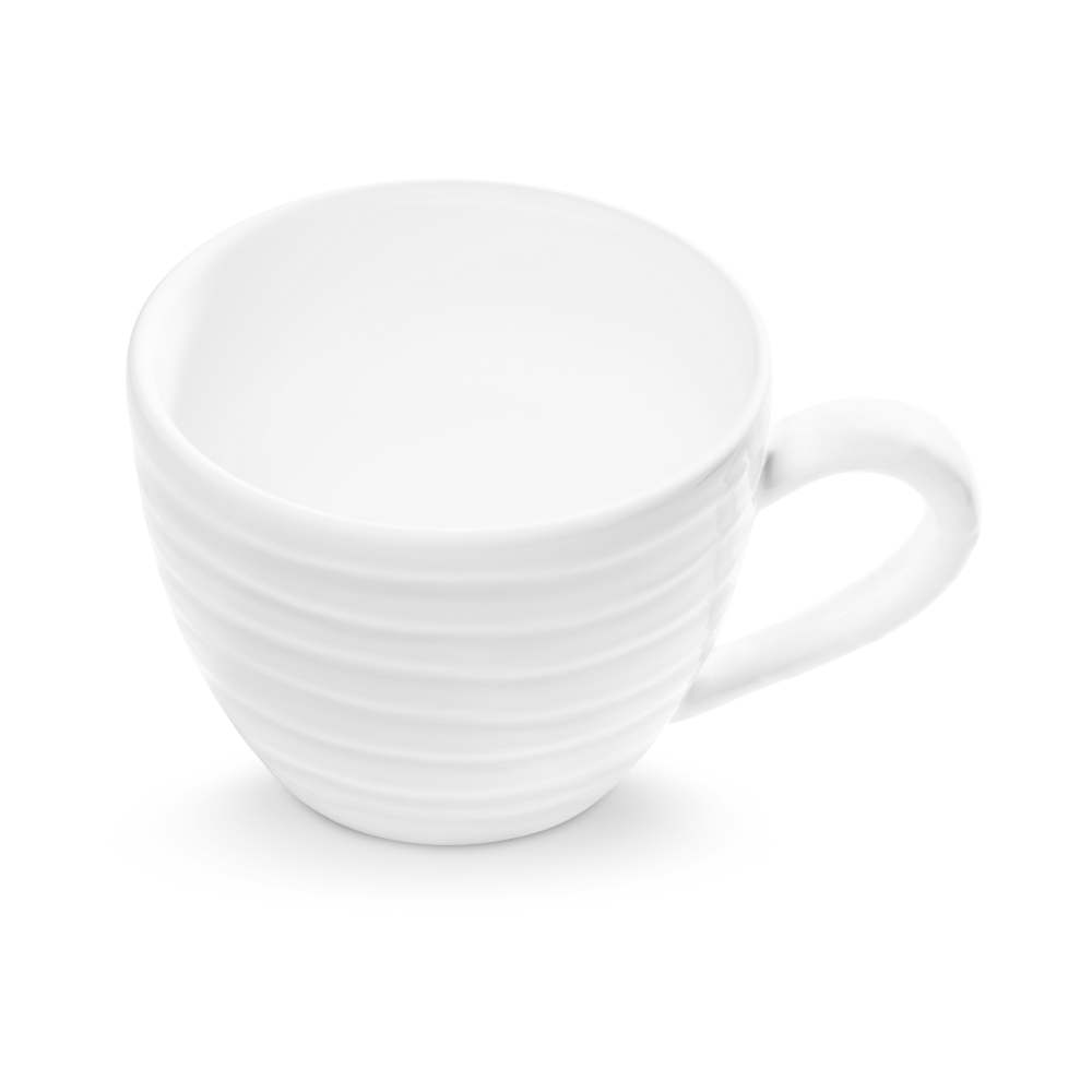 Weißgeflammt, Teetasse Maxima (0,4L) - Gmundner Keramik