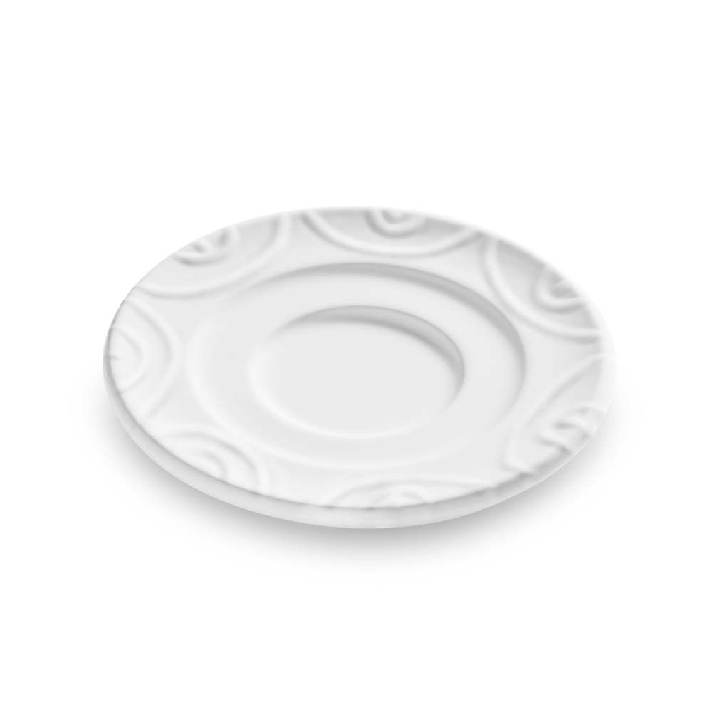 Weißgeflammt, Unterteller Espresso (Ø 11cm) - Gmundner Keramik