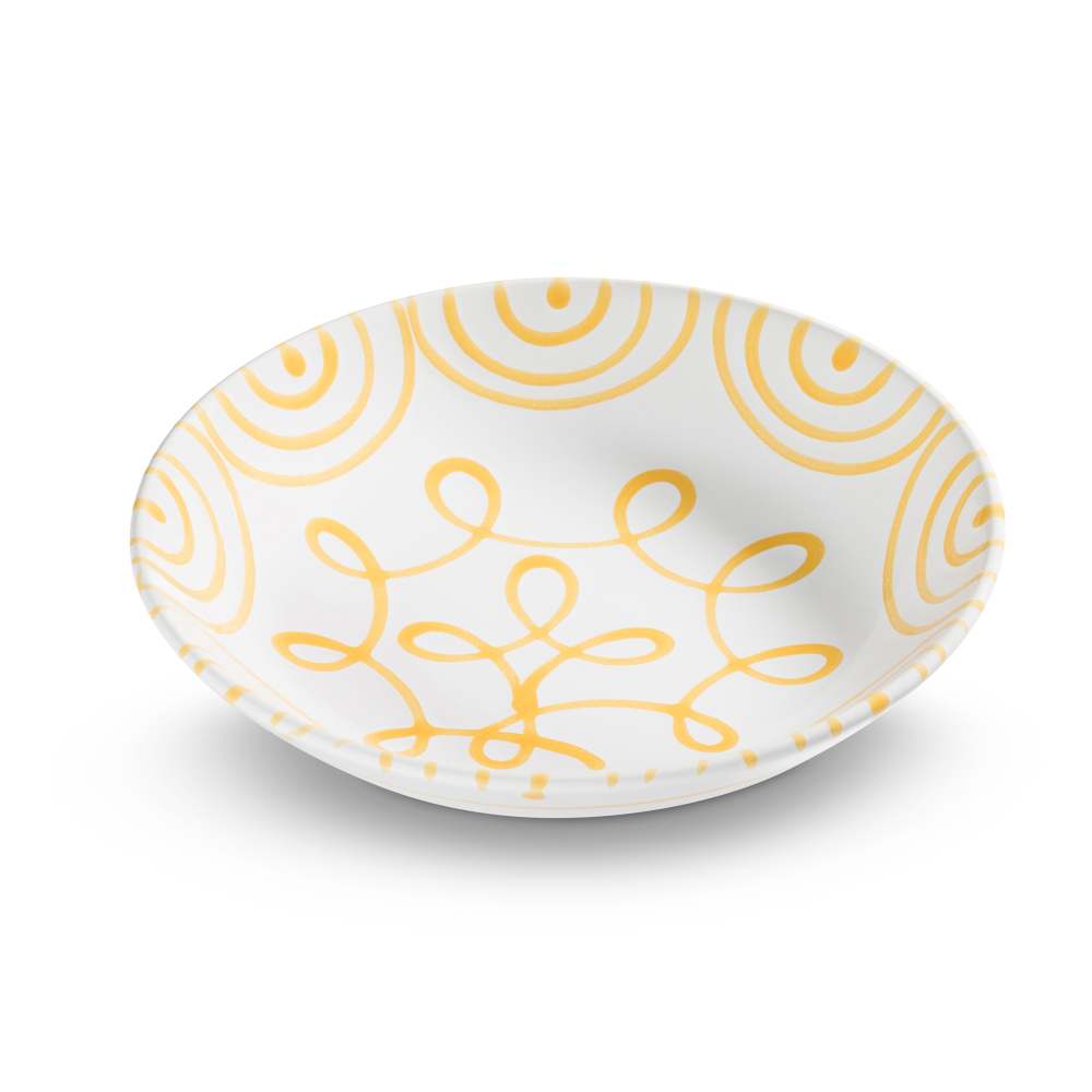Gelbgeflammt, Suppenteller Cup (Ø 20cm) - Gmundner Keramik