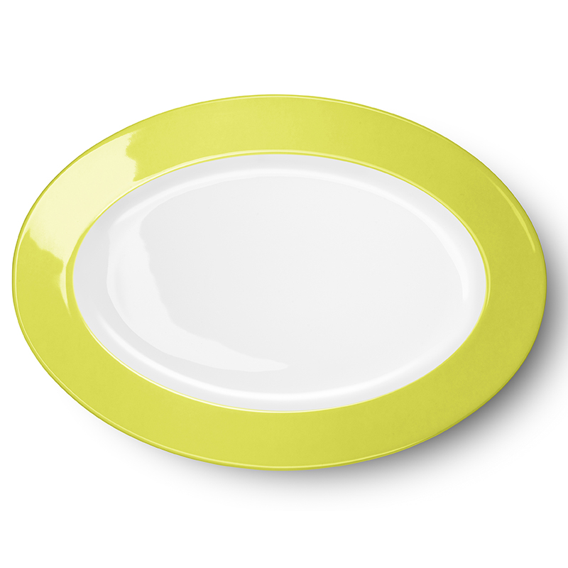 Platte oval 36 cm Solid Color Limone Dibbern