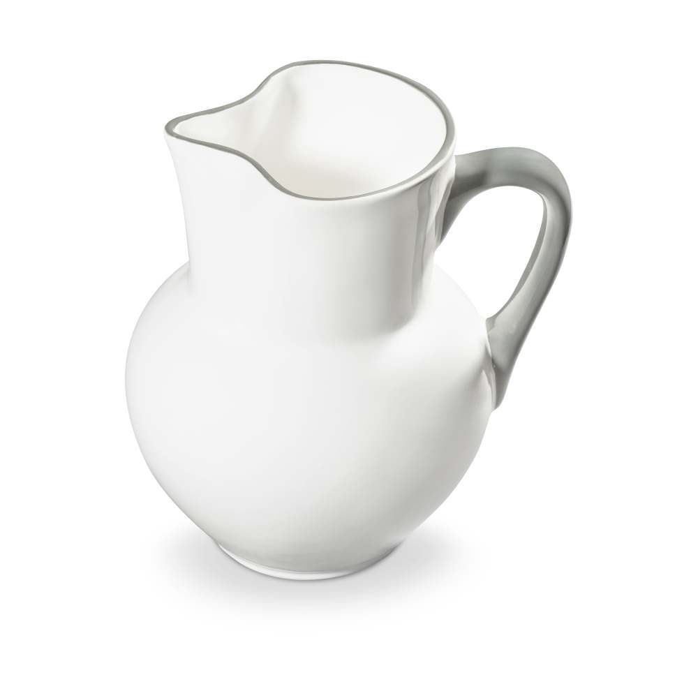 Grauer Rand, Krug Wiener Form (1,5L) - Gmundner Keramik