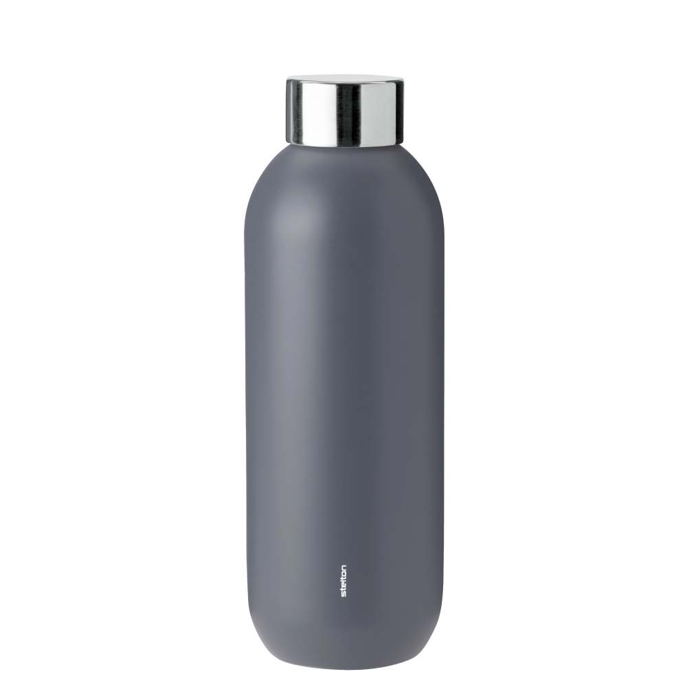 Trinkflasche, 0,6 l. Keep Cool d. steel Granite grey Stelton