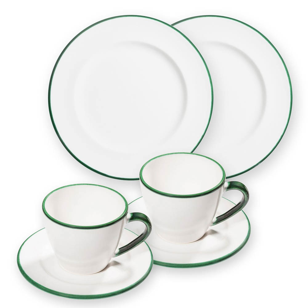 Grüner Rand, Frühstück für 2 Gourmet - Gmundner Keramik