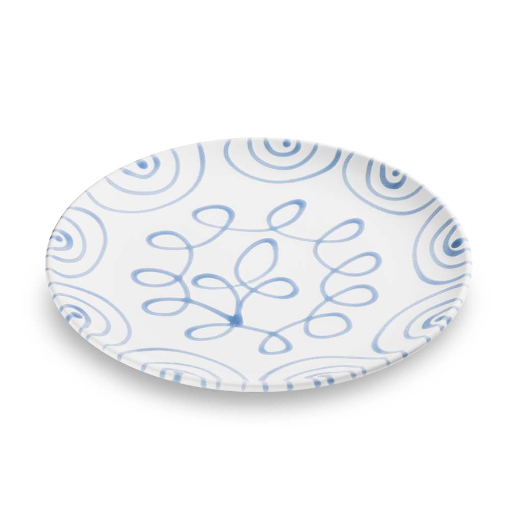 Blaugeflammt, Speiseteller Cup (Ø 25cm) - Gmundner Keramik