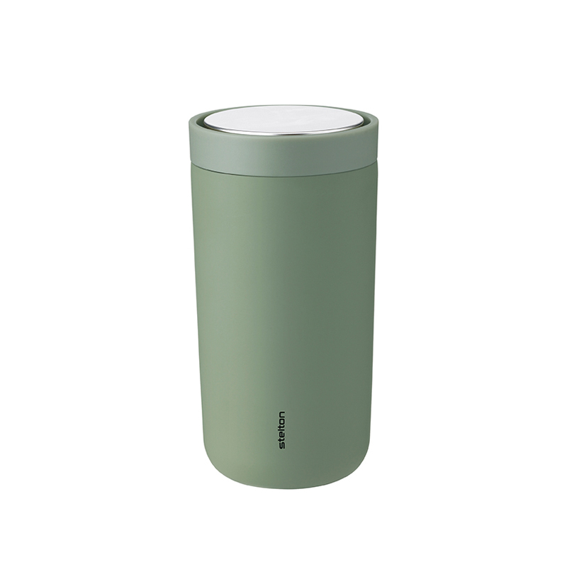 To Go Click Edelstahl Doppelwand Thermobecher, 0,2 l. Soft army Stelton