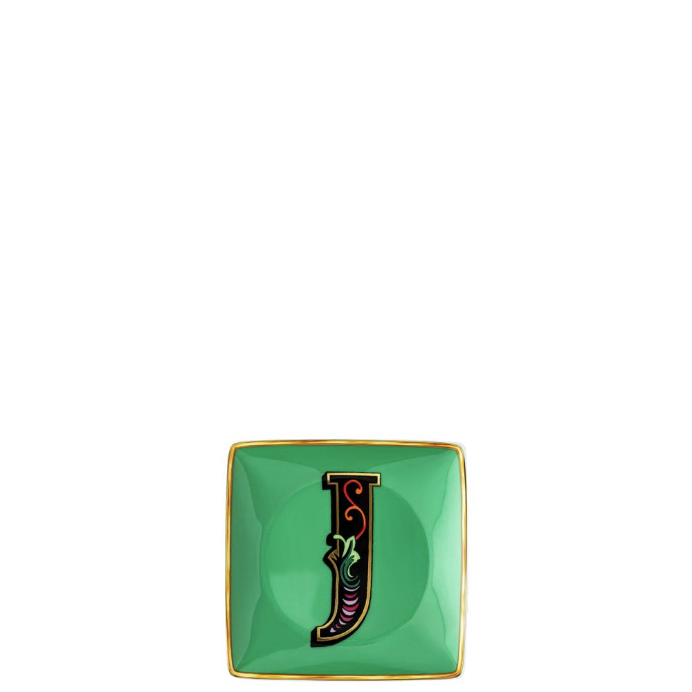 Schälchen quadratisch 12 cm flach Versace Holiday Alphabet J Versace by Rosenthal