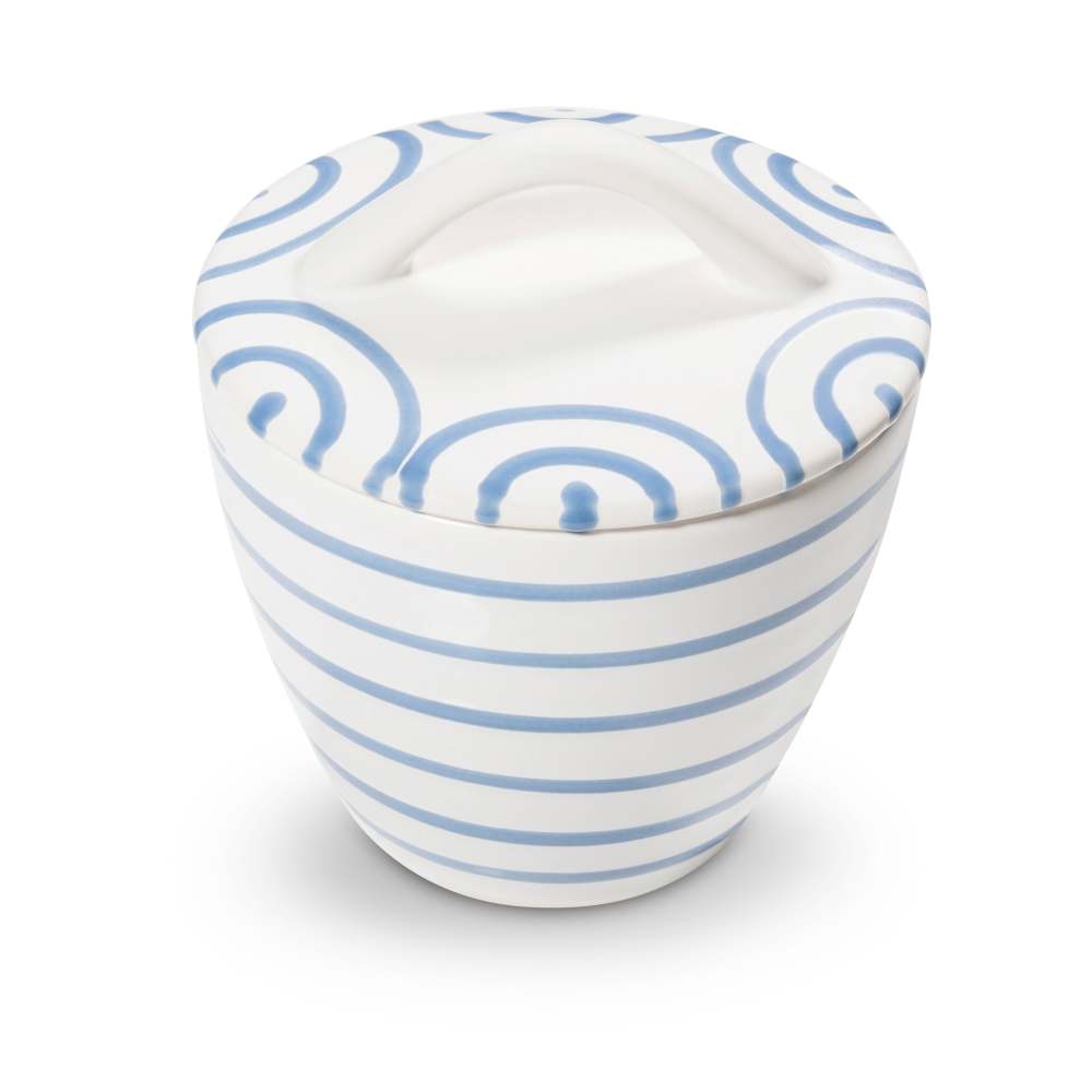 Blaugeflammt, Zuckerdose Gourmet (Ø 9cm) - Gmundner Keramik