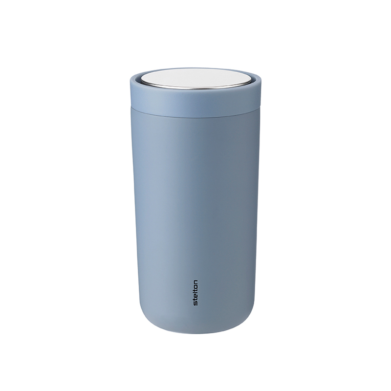 To Go Click Edelstahl Doppelwand Thermobecher, 0,2 l. Dusty blue Stelton