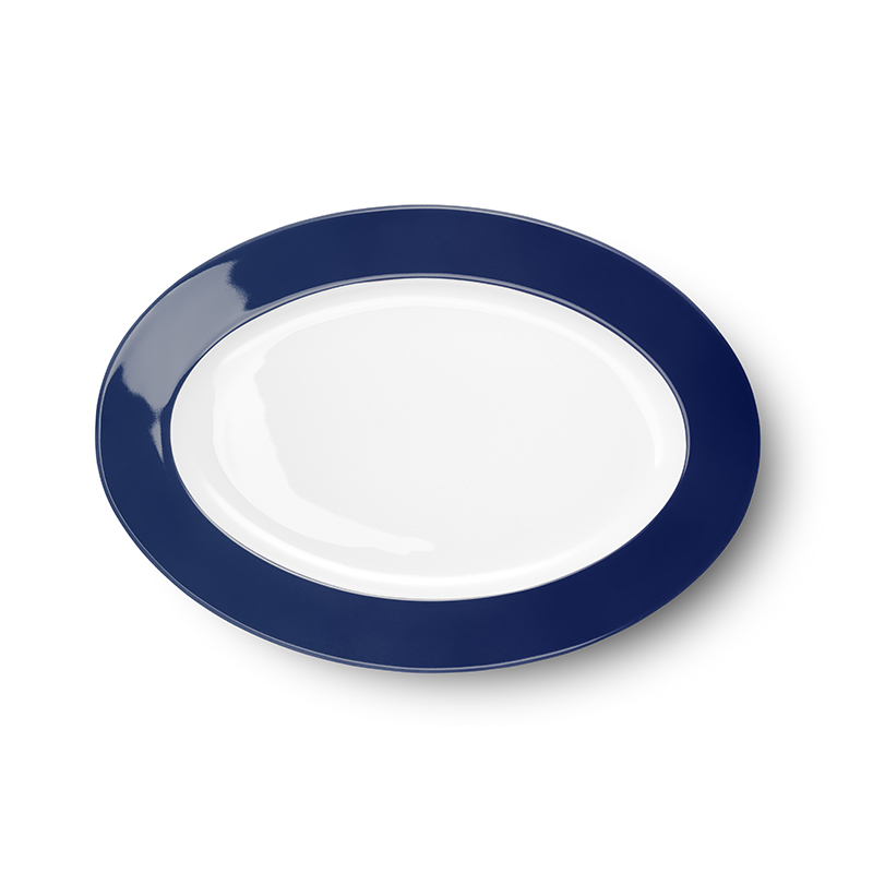 Platte oval 29 cm Solid Color Marine Dibbern