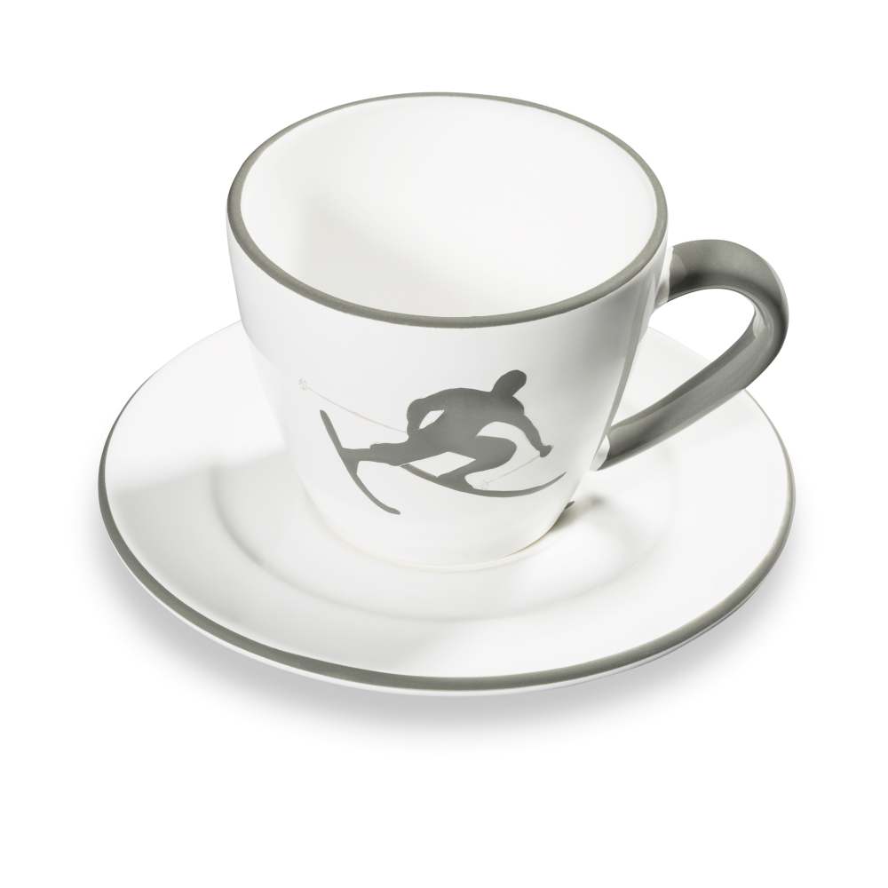 Grauer Toni, Kaffeetasse mit Untertasse Gourmet - Gmundner Keramik