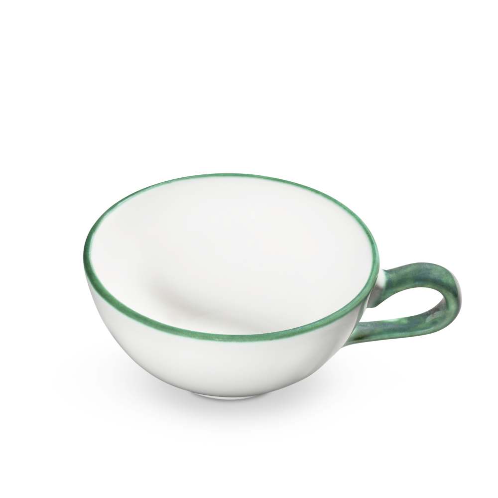 Grüner Rand, Teetasse Cup (0,17L) - Gmundner Keramik