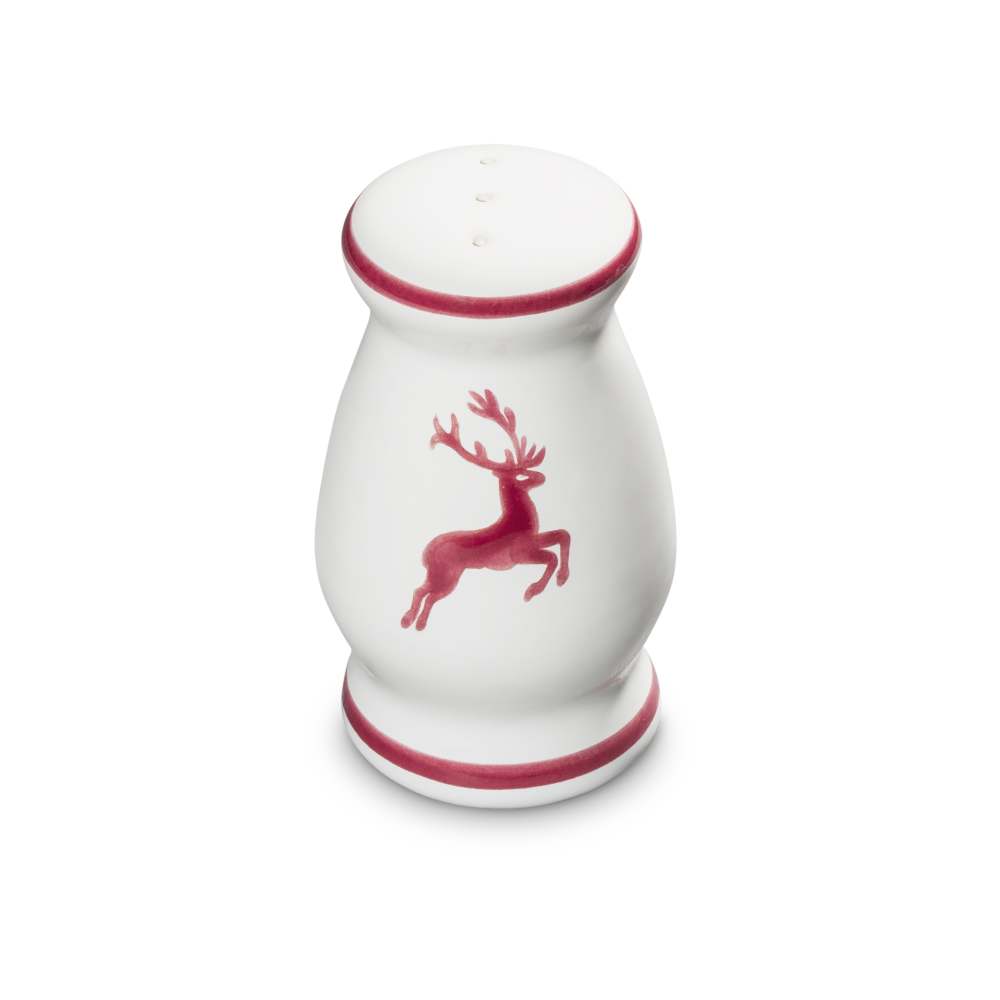 Bordeauxrot Hirsch, Pfefferstreuer bauchig - Gmundner Keramik