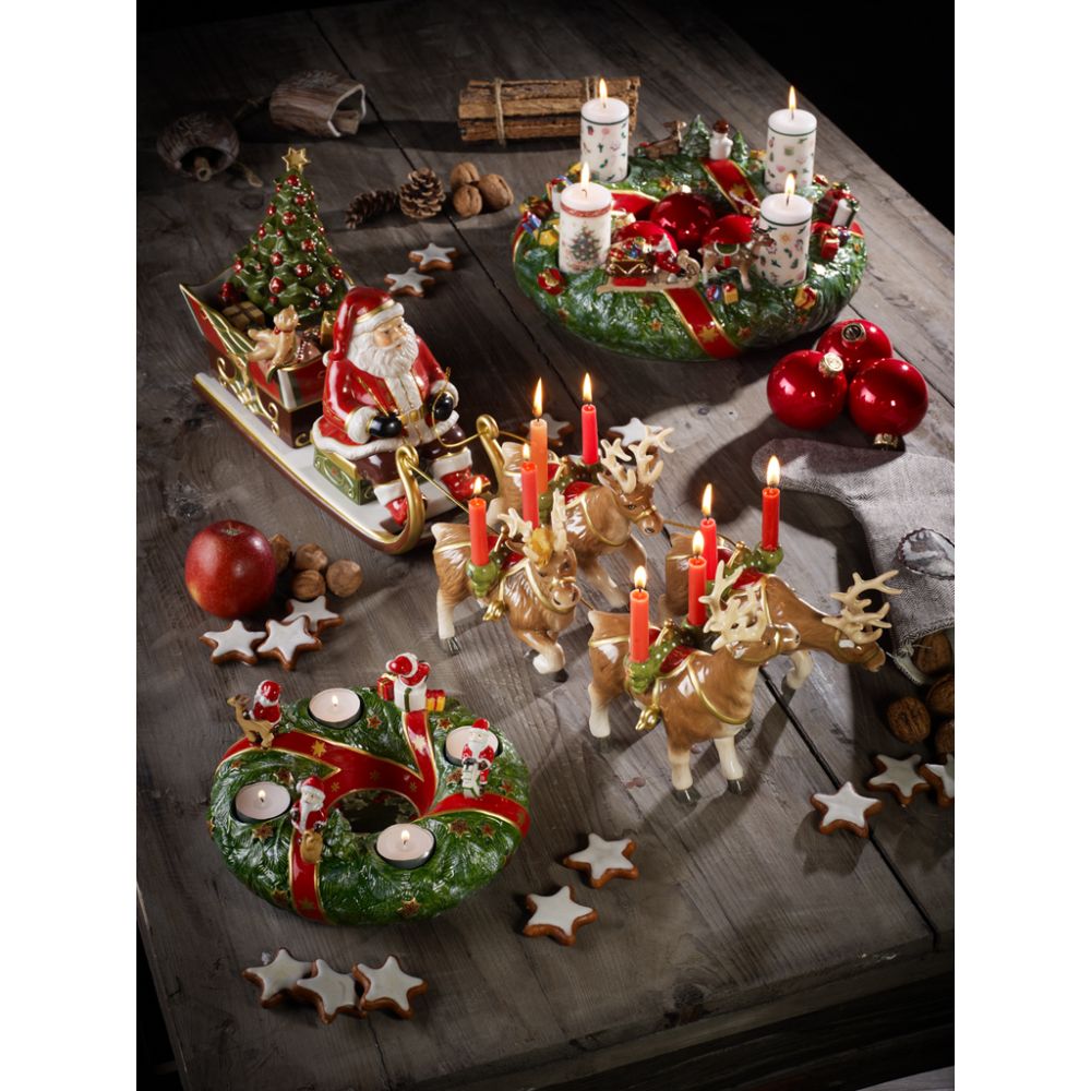 Santa mit Hirsch 30x24x35cm Christmas Toys Memory Villeroy und Boch