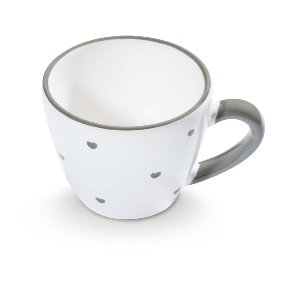 Herzerl Grau, Espressotasse (0,06L) - Gmundner Keramik