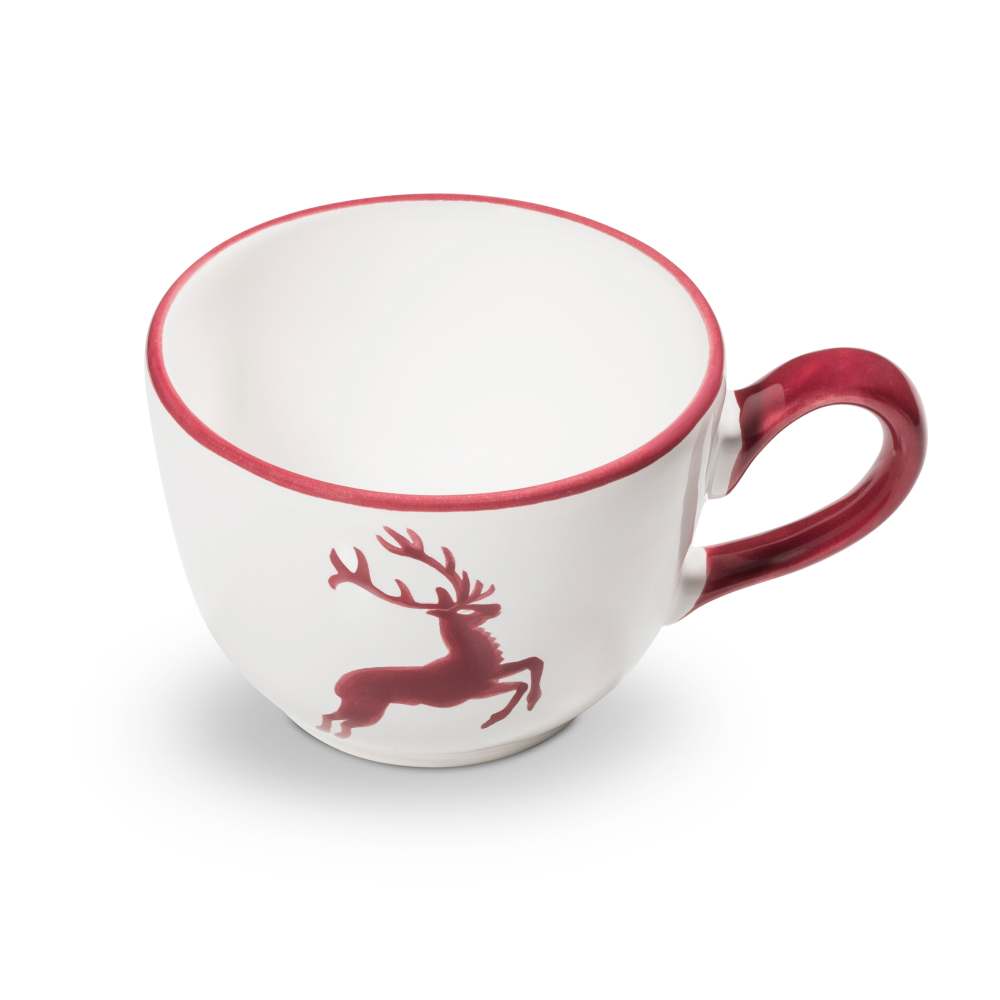 Bordeauxrot Hirsch, Kaffeetasse Cup (0,19L) - Gmundner Keramik