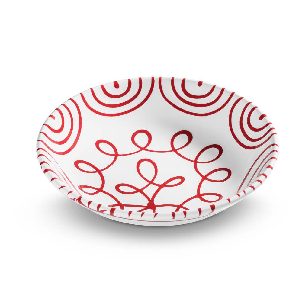 Rotgeflammt, Suppenteller Cup (Ø 20cm) - Gmundner Keramik