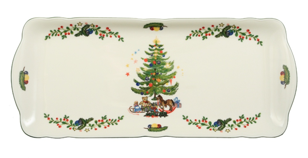Kuchenplatte eckig 34,5x15 cm Marieluise Weihnachten Seltmann Weiden