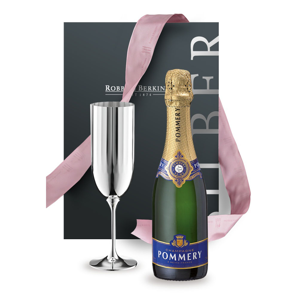 Champagnerkelch-Geschenkset 90 Silber Pommery Belvedere Bar-Kollektion Robbe und Berking