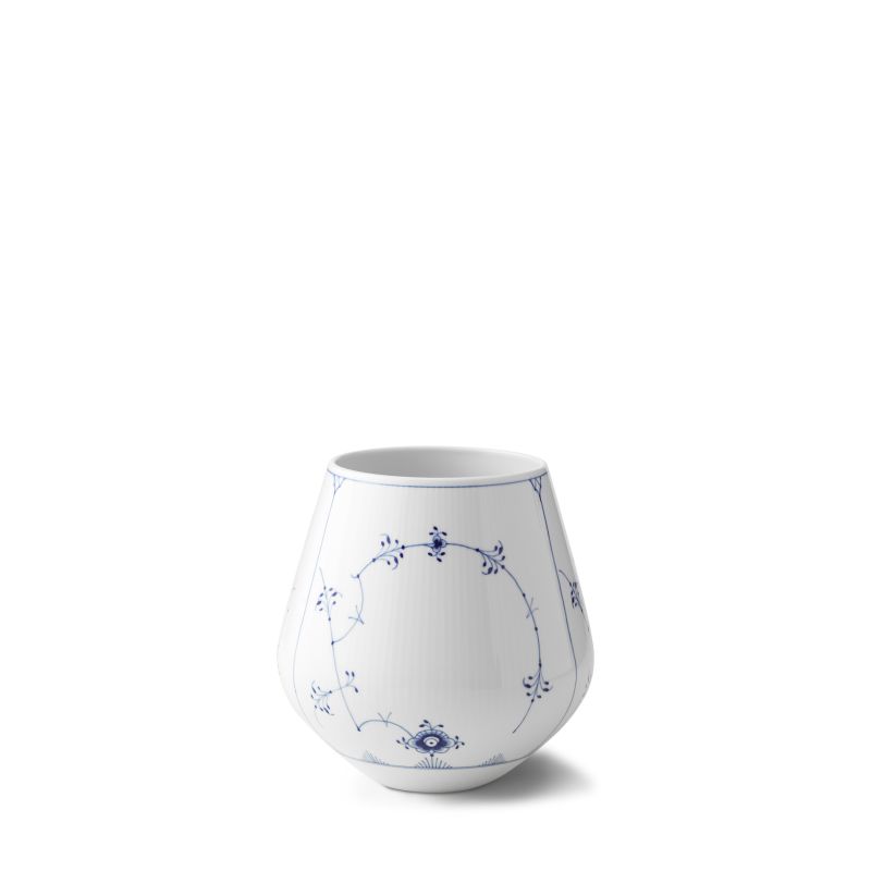 Vase, groß - 20,5 cm Blue Fluted Plain Royal Copenhagen